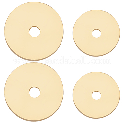 CREATCABIN 450Pcs 2 Style Brass Spacer Beads, Long-Lasting Plated, Disc, Real 18K Gold Plated, 6~8x0.5mm, Hole: 0.9~1mm