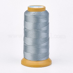 Полиэфирная нить, для заказа тканые материалы ювелирных изделий, светло-стальной синий, 1.2 мм, около 170 м / рулон