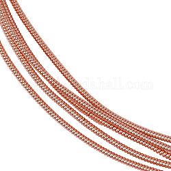 Benecreat 40g alambre de cobre francés alambre de grimp, alambre de bobina flexible redondo, Hilo metálico para bordar y bisutería, oro rosa, 18 calibre, 1mm, alrededor de 270 mm/g