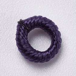 Бисер из полиэстера, кольцо, индиговые, 6~6.5x1.5 мм, отверстие : 3 мм