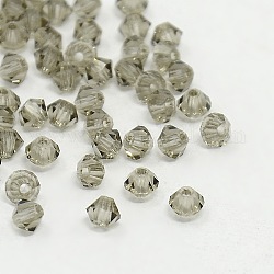 Faceted Bicone Czech Crystal Beads, Gainsboro, 3x2.4mm, Hole: 0.8mm