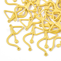 Connettori in lega verniciata a spruzzo, oro, 34x24x2.5mm, Foro: 1.4 mm