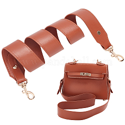 WADORN PU Leather Purse Strap, 36.2 Inch Leather Wide Shoulder Bag Strap Replacement Handbags Strap with Swivel Buckles Tote Bag Strap for DIY Handmade Bag Making, Brown