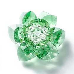 Perle di vetro intrecciata, perline a grappolo, loto, verde lime, 47x25mm, Foro: 7 mm