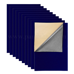 Paño de flocado de joyería, tela autoadhesiva, azul oscuro, 40x28.9~29 cm, 12 hoja / conjunto