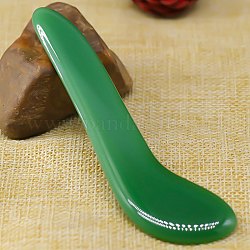 Ложка гуаша из натурального зеленого авантюрина, очищающие массажные инструменты, gua sha лицевые инструменты, 111.5x28.5x6 мм