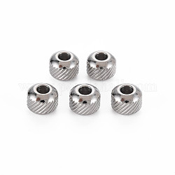 201 Stainless Steel Beads, Column, Cadmium Free & Nickel Free & Lead Free, Rondelle, Stainless Steel Color, 8x2mm, Hole: 3mm