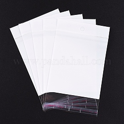 Sacs de cellophane rectangle, blanc, 16x9.5 cm, épaisseur unilatérale: 0.05 mm, mesure intérieure: 10.7x9.5 cm, Trou: 6mm