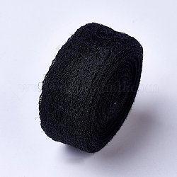 非弾性レーストリム  ジュエリー作り用ポリエステルリボン  ブラック  7/8インチ（22mm）  約10ヤード/ロール（9.144メートル/ロール）