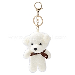 Lindo llavero de algodón, con llavero de hierro, para decoración de bolsos, llavero colgante de regalo, perro, 19.5 cm