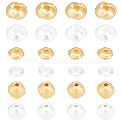 Superfindings 24pcs 3 perles en laiton de style, Plaqué longue durée, en forme de mélange, couleur mixte, 8 pièces / style