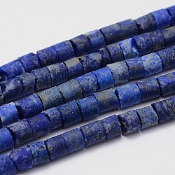 Natural Lapis Lazuli Beads Strands, Flat Round, 8x6~9mm, Hole: 1mm, about 15.7inch