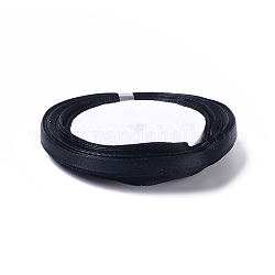 Ruban satin, noir, 1/4 pouce (7 mm) de large, 25yards / roll (22.86m / roll)