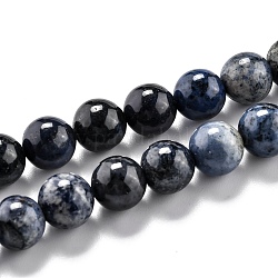 Fili di perle di quarzo dumortierite naturale, tondo, 10.5mm, Foro: 1.2 mm, circa 39pcs/filo, 15.28'' (38.8 cm)