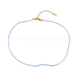 Collane di perline con perline rotonde di conchiglie naturali, cielo azzurro, 16.73 pollice (42.5 cm)