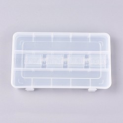 15 сетчатый ящик для хранения поделок из полипропилена (ПП), с регулируемыми разделителями, контейнер-органайзер для ювелирных изделий, прозрачные, 17.8x10.5x2.4 см