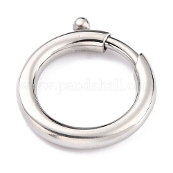 304 пружинное кольцо из нержавеющей стали, цвет нержавеющей стали, 24.5x21.5x3 мм, внутренний диаметр: 15 мм
