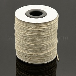 Coton torsion ronde enfile cordes, cordon en macramé, jaune clair, 1mm, environ 100yards/rouleau (300pied/rouleau), 6 rouleaux / sac