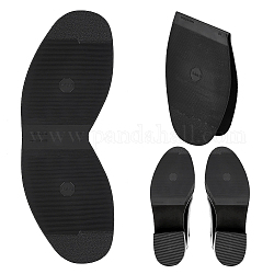 Материал для ремонта резиновой обуви для кожаной обуви и ботинок, колодка для ремонта половин подошвы обуви, чёрные, 350x120x2.5 мм