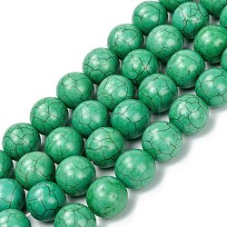 Natürliche Howlith Perlen Stränge, gefärbt und erhitzt, Runde, 14 mm, Bohrung: 1.2 mm, ca. 12 Stk. / Strang, 6.50 Zoll (16.5 cm)