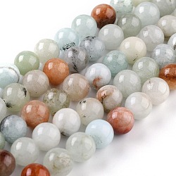 Perline di giada bianco naturale, tondo, tinto, colorato, 10mm, Foro: 1.2 mm, circa 38pcs/filo, 14.96'' (38 cm)