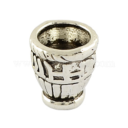 Tibetan Style Alloy Bead Cones, Lead Free , Antique Silver, 10x9mm, Hole: 2.5mm, about 680pcs/1000g
