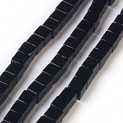Hebras de cuentas de ónix negro natural, teñido y climatizada, cubo, 8x8mm, agujero: 1.2 mm, aproximamente 48 pcs / cadena, 15.5 pulgada