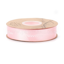 Polyester Grosgrainbänder, mit Wort süße Liebe, für Geschenkverpackungsparty, rosa, 1 Zoll (25 mm), 45 m / Rolle