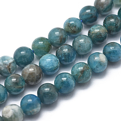 Chapelets de perles en apatite naturelle, grade AB, ronde, 3mm, Trou: 0.8mm, Environ 98 pcs/chapelet, 14.96'' (38 cm)