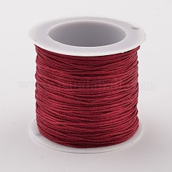 Nylonfaden Kabel, DIY Material für Schmuck machen, dunkelrot, 0.8 mm, ca. 38.27 Yard (35m)/Rolle