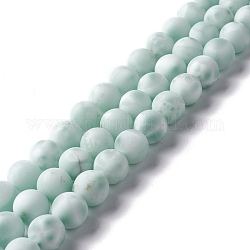 Fili di perle di vetro naturale smerigliato, tondo, acqua, 10.5mm, Foro: 0.9 mm, circa 39pcs/filo, 15.75'' (40 cm)