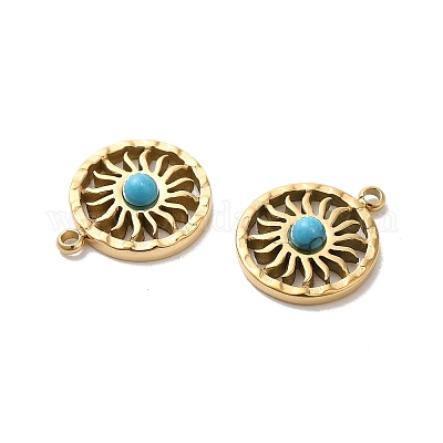 Синтетические окрашенные бирюзовые солнечные подвески STAS-B074-05G-02-1