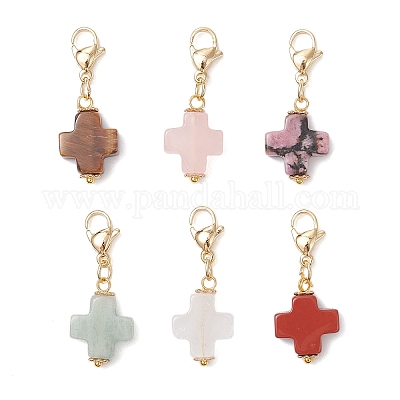 6 шт. подвеска с драгоценными камнями HJEW-JM03930-1