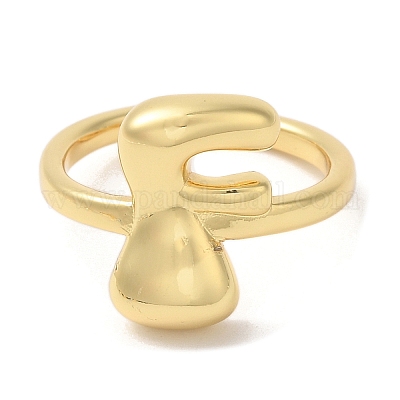 Латунные открытые кольца манжеты RJEW-U008-06F-G-1