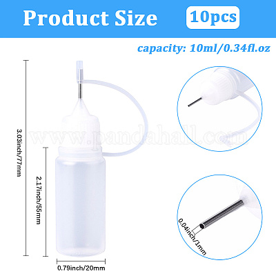 10 шт. полиэтиленовые (ПЭ) флаконы с наконечником для иглы TOOL-GF0003-52A-1