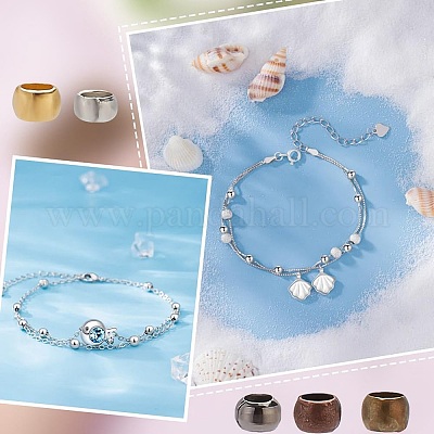 2500 шт. 5 цвета латунные обжимные бусины KK-AR0004-18-1