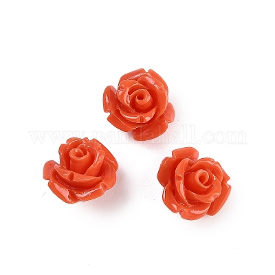 Резные бусины из синтетического коралла&nbsp;CORA-M001-07P-1