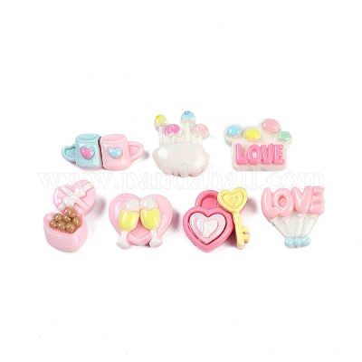 Кабошоны из смолы на тему любви RESI-H166-22-1