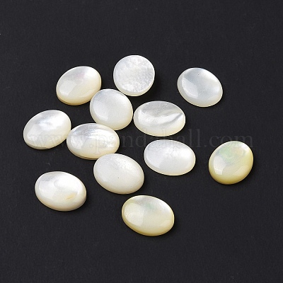 Природные желтые кабошоны оболочки SSHEL-H068-03-1