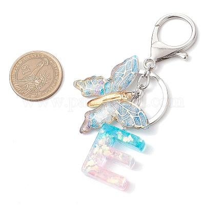 Брелок в форме бабочки из смолы и акрила KEYC-JKC01067-05-1