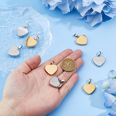 8 шт. 2 цвета идея подарка на день святого Валентина для него из нержавеющей стали 304 штампованные пустые бирки подвески STAS-DC0017-11-1