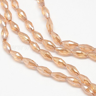 Гальванических хрустальные стекла рисовые шарики нити EGLA-F042-A02-1