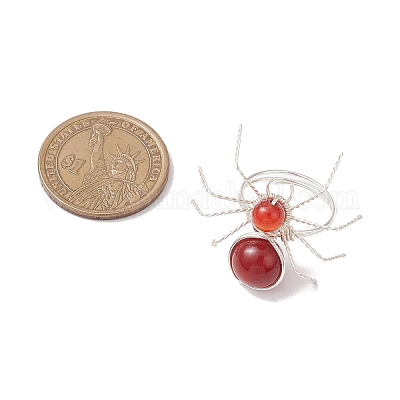 3 шт. кольца из натуральных драгоценных камней RJEW-TA00211-1