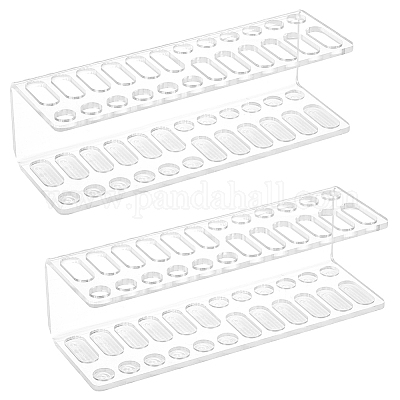 Прозрачная акриловая подставка для пробирок AJEW-WH0314-539-1