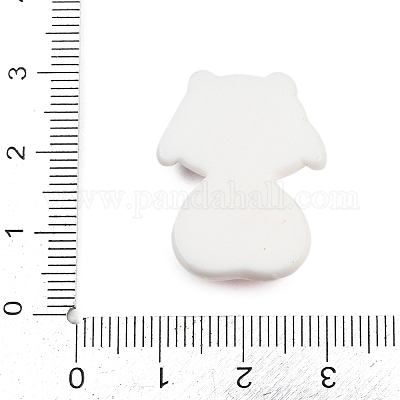 Кабошоны из розовой непрозрачной смолы «панда» CRES-P037-02C-1