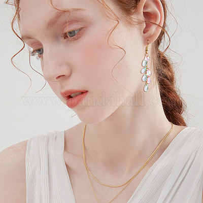 210шт 6 цвета прозрачные стеклянные бусины GGLA-LT0001-02B-1