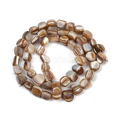 Нити бусин из натуральной ракушки трохус&nbsp;BSHE-Q050-01A-1