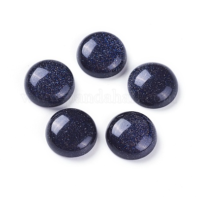 Wholesale Synthetic Blue Goldstone Cabochons Pandahall