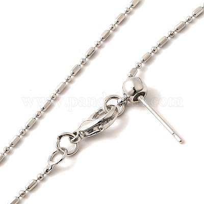 1 мм стойка покрытие латунная цепочка-столбец регулируемые слайдер ожерелья для женщин мужчин MAK-L044-54P-1