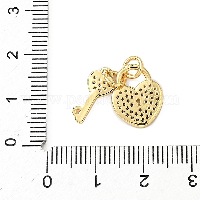 Латунные микро проложить кубического циркония подвески KK-H076-01G-1